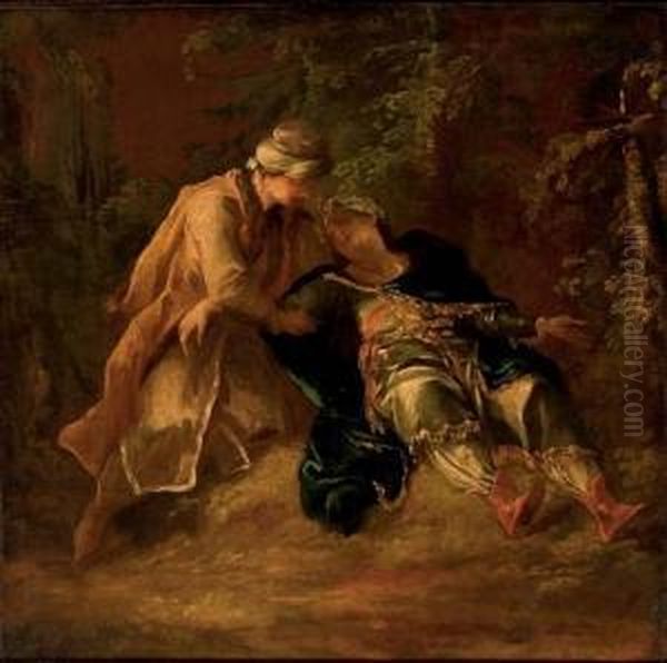 Le Soldat Blesse Oil Painting by Jean-Baptiste Hilaire