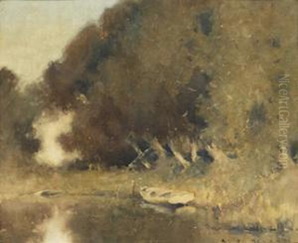 Dora Creek Oil Painting by Jesse Jewhurst Hilder