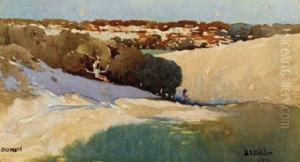 Bondi Oil Painting by Jesse Jewhurst Hilder