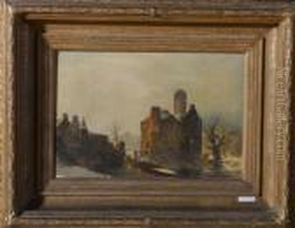 Casteel Dornebourg In Holland. 1871. Oil Painting by Carl Hilgers