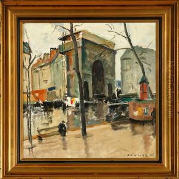 A Street Scenery Fom Paris by Knud Ove Hilkier