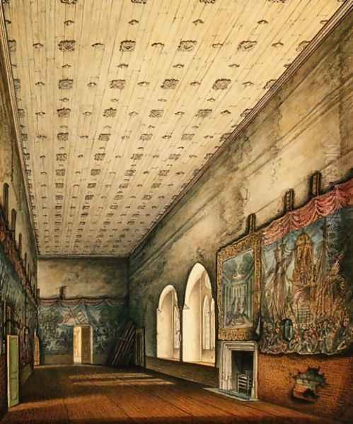 Westminster Palace Chamber, c.1817 Oil Painting by William Capon