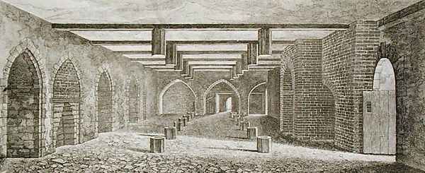 Powder Plot Cellar beneath the Palace of Westminster, 1799 Oil Painting by William Capon