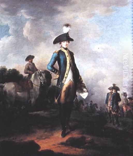 Marquis de Lafayette (1757-1834), c.1781-85 Oil Painting by Francesco Giuseppe Casanova