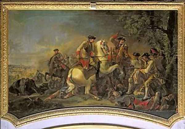 Cavalry Charge Oil Painting by Francesco Giuseppe Casanova