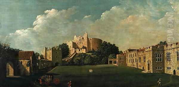 Arundel Castle Keep and Quadrangle, c.1770 Oil Painting by James Canter