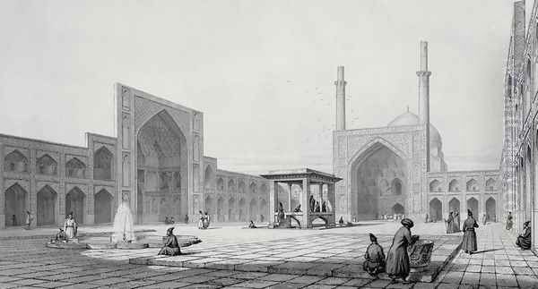 Great Friday Mosque (Masjid-i Djum-ah) in Isfahan, from Voyage Pittoresque' of Persia Oil Painting by Pascal Xavier Coste