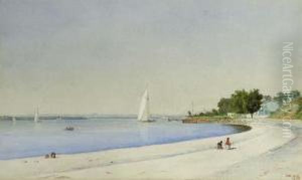 Hudson River At Caldwell Oil Painting by John William Hill