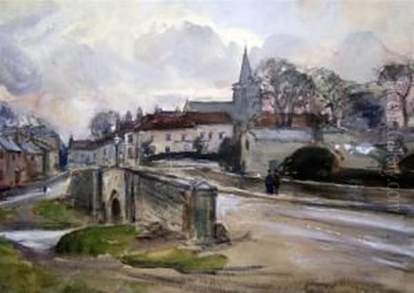 Aberford Oil Painting by Rowland Henry Hill