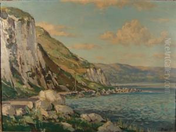 Antrimcoast Road Oil Painting by Rowland Henry Hill