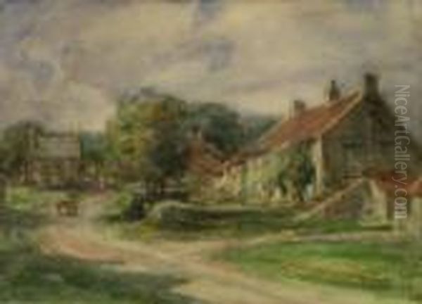 Ellerby Near Whitby Oil Painting by Rowland Henry Hill