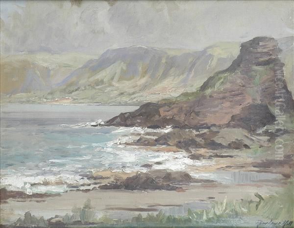 Garron Pointand Red Bay, County Antrim Oil Painting by Rowland Henry Hill