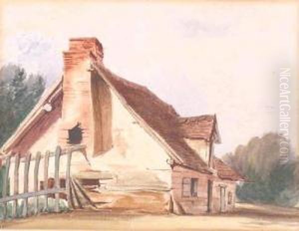 The Old Cottage Oil Painting by Samuel Prout