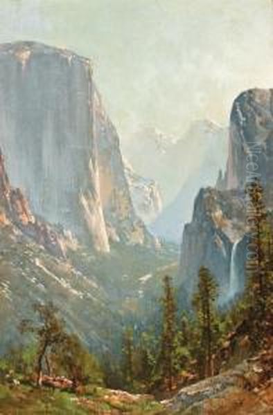 Early Morning, Yosemite Valley Oil Painting by Thomas Hill