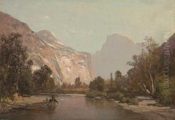 Royal Arches And Domes Of Yosemite Oil Painting by Thomas Hill