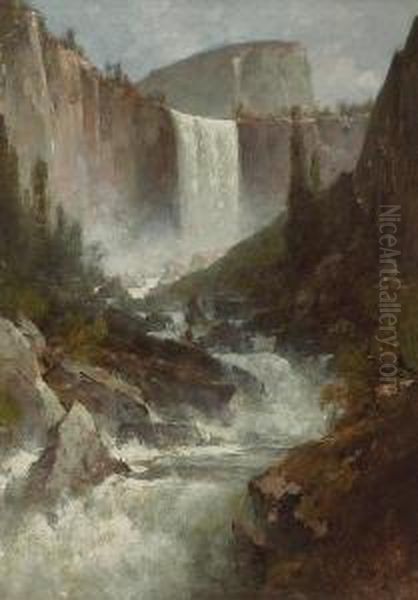 Vernal Falls, Yosemite Oil Painting by Thomas Hill