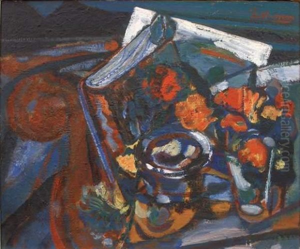 Nature Morte Oil Painting by Georges Hillaireau