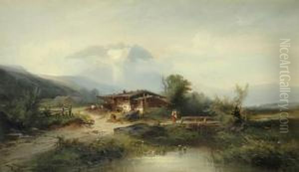 Untitled Oil Painting by Heinrich (Heinz) Hiller