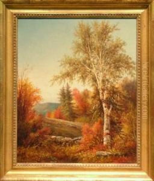 Autumn Landscape Oil Painting by William Henry Hilliard