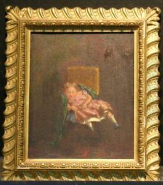 Sleeping Child Oil Painting by William Henry Hilliard