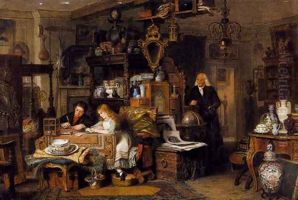 The Old Curiosity Shop Oil Painting by John Watkins Chapman