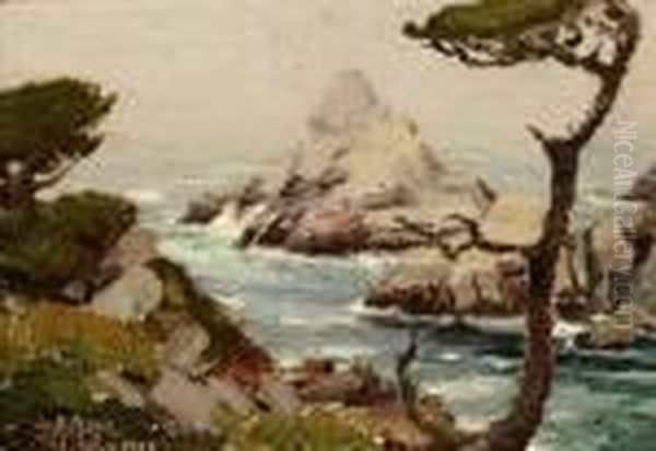 Pt. Lobos Oil Painting by Anna Althea Hills