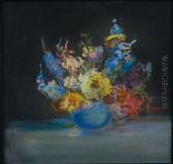 Floral Still Life Oil Painting by Laura Coombs Hills