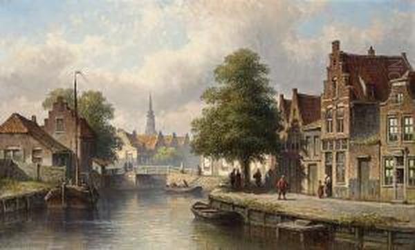 Edam Oil Painting by Eduard Alexander Hilverdink