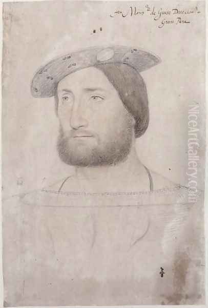 Portrait of Claude de Lorraine (1496-1550) Duc de Guise, c.1525 Oil Painting by (studio of) Clouet