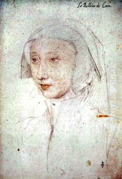 Aimee Mottier de La Fayette (1490-c.1565), femme de Francois de Silly, bailli de Caen, c.1523 Oil Painting by (studio of) Clouet