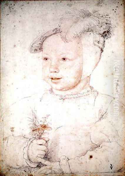 Dauphin Francois de France (1544-60) future King Francois II, 1552 Oil Painting by (studio of) Clouet