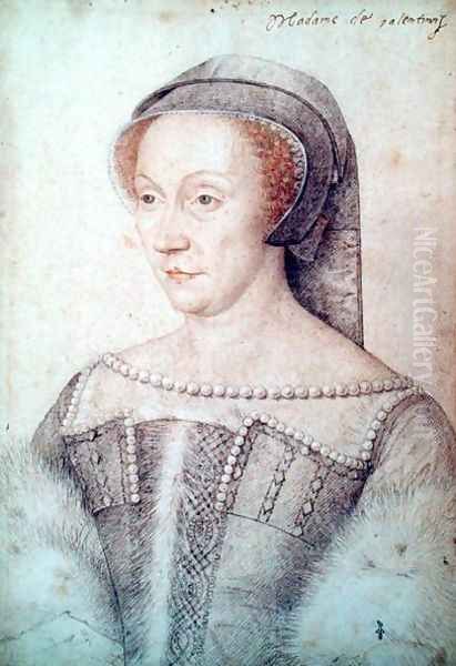 Diane de Poitiers (1499-1566) Duchess of Valentinois Oil Painting by (studio of) Clouet