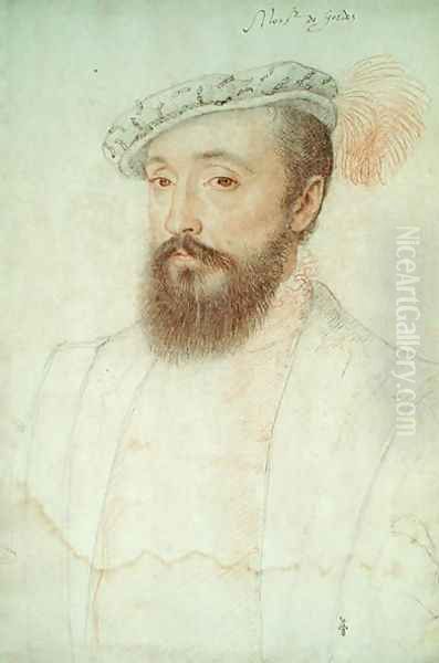 Bertrand Raimbaud V de Simiane (1513-88) Baron de Gordes, c.1550 Oil Painting by (studio of) Clouet