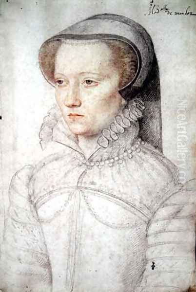 Diane de Clermont, femme de Floris-Louis, seigneur de Montlaur, c.1570 Oil Painting by (studio of) Clouet