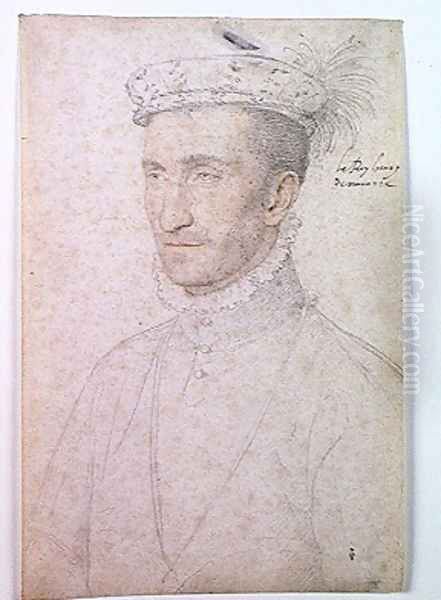 Henri II d'Albret (1503-55) Count of Foix and Bigorre, c.1550 Oil Painting by (studio of) Clouet