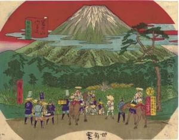 Fujisan Oil Painting by Tokubei Iii Hiroshigeando