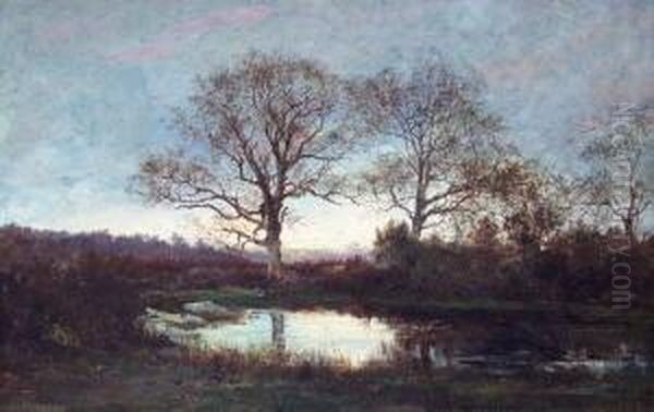 Landschaft Bei Morgendammerung Oil Painting by Auguste Alexandre Hirsch