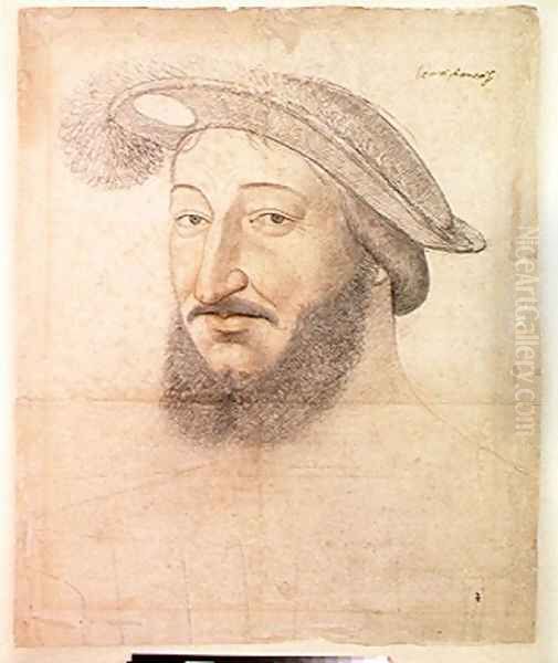 Francois I (1494-1547) c.1540-45 Oil Painting by (studio of) Clouet