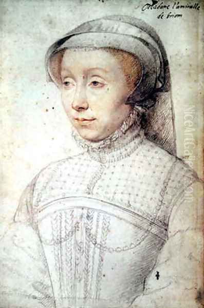 Francoise de Longwy (c.1510-c.65), wife of Philippe Chabot, amiral, sire de Brion, c.1558 Oil Painting by (studio of) Clouet