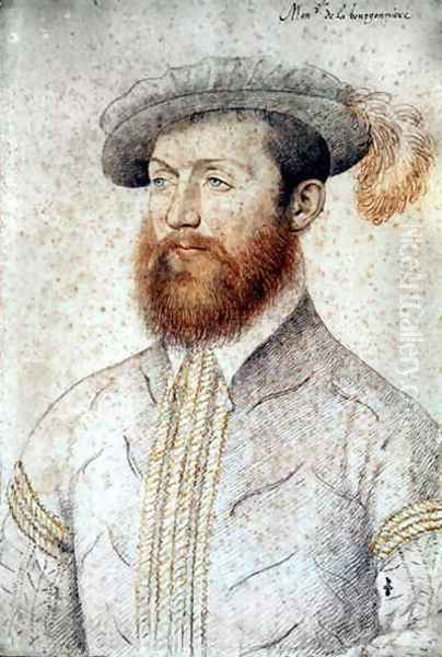 Jean du Plessis, seigneur de la Bourgoniere, c.1546 Oil Painting by (studio of) Clouet