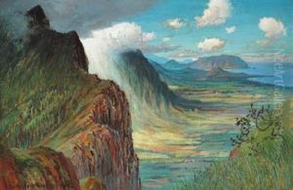 Pali Oil Painting by David Howard Hitchcock