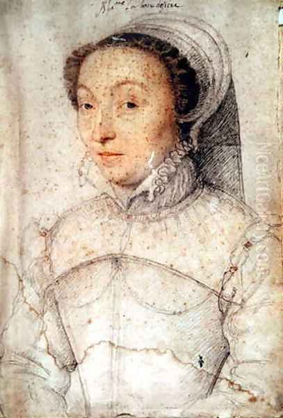 Francoise Robertet (1520-80), epouse de Jean Babou, seigneur de la Bourdaisiere, c.1560 Oil Painting by (studio of) Clouet