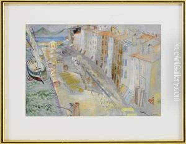 S:t Tropez Oil Painting by Sigrid Hjerten