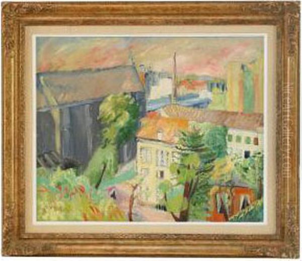 Parisutsikt Oil Painting by Sigrid Hjerten