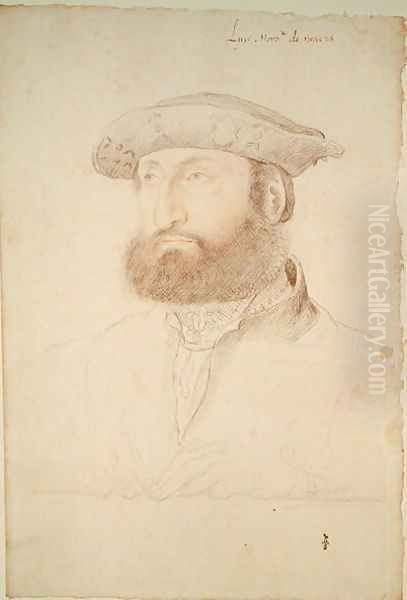 Louis de Cleves (1495-1545) Comte de Nevers, 1530 Oil Painting by (studio of) Clouet