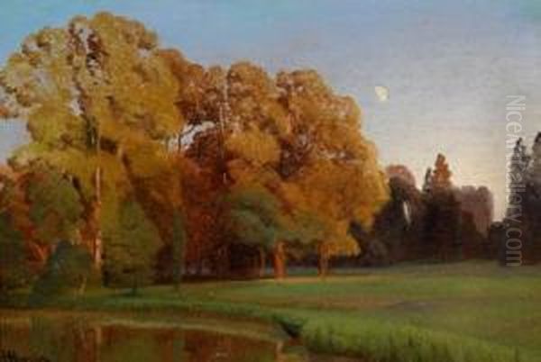 Abendsonne Oil Painting by Anton Avlov Hlavacek /