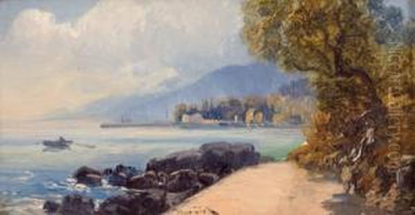 Mediterrane Kustenlandschaft Oil Painting by Anton Avlov Hlavacek /