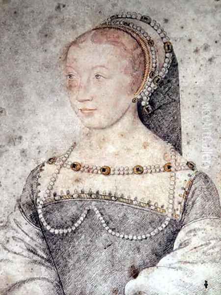 Jossine de Pisseleu, dame Lenoncourt, comtesse de Vignory; c.1535 2 Oil Painting by (studio of) Clouet