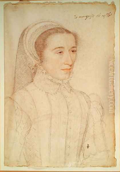 Renee de Rieux (1524-67) Marquise de Nesles, c.1556 Oil Painting by (studio of) Clouet