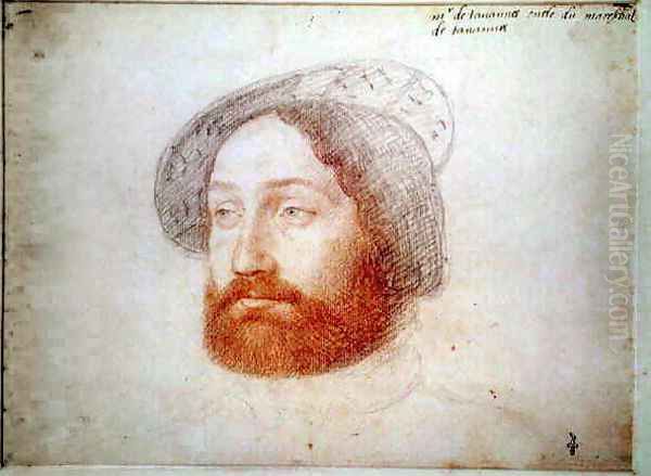 Gaspard de Saulx-Tavannes, 1539 Oil Painting by (studio of) Clouet